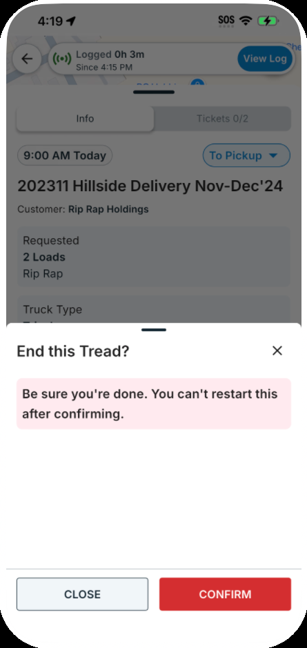 End this Tread confirmation