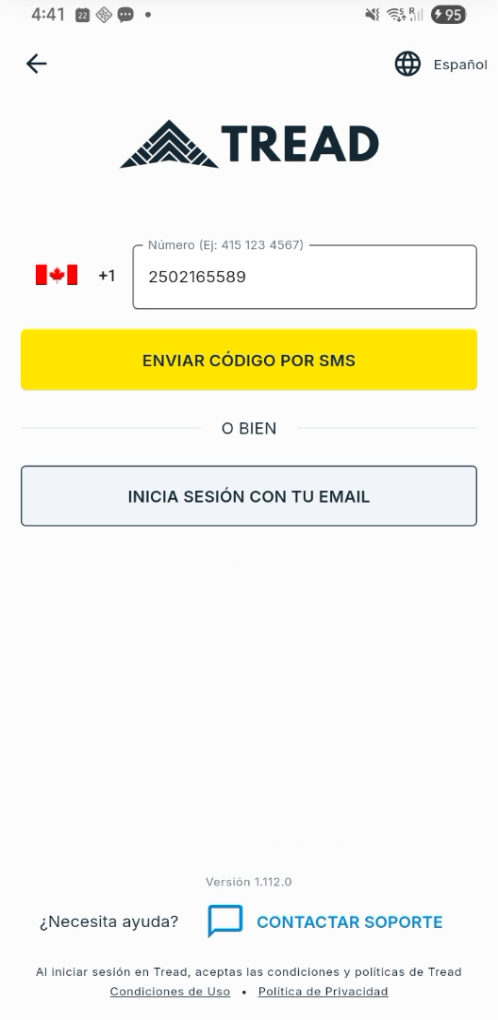 Ingresar número de teléfono