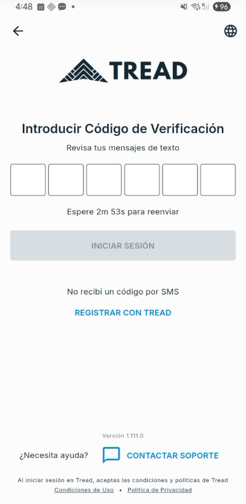 Ingresar código de verificación