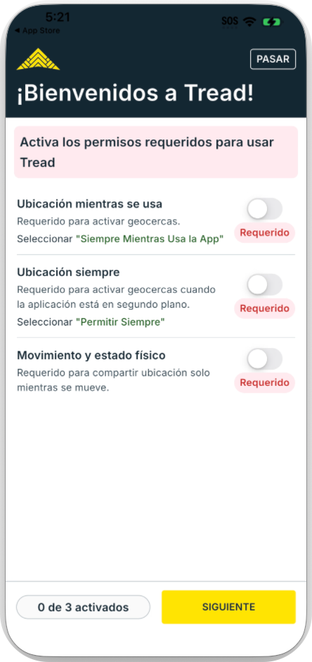 iOS: activar permisos