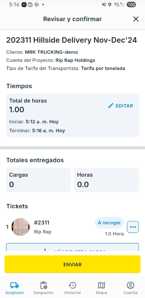 Revisa y confirma: ENVIAR